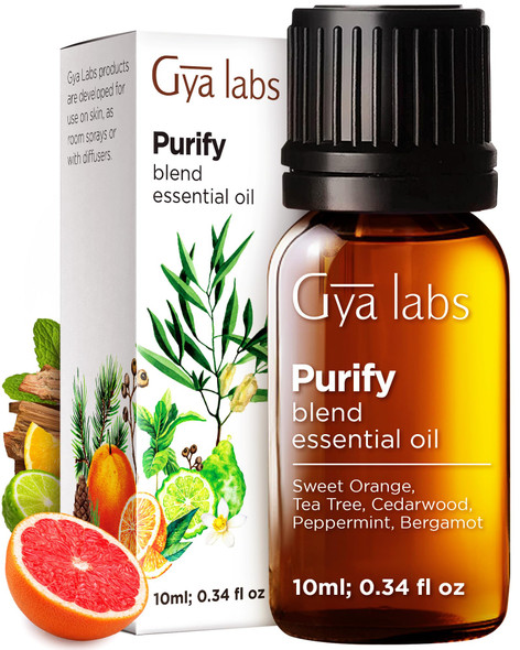 Gya Labs Purify Essential Oil Blend 0.34 Fl Oz For Diffuser Hair