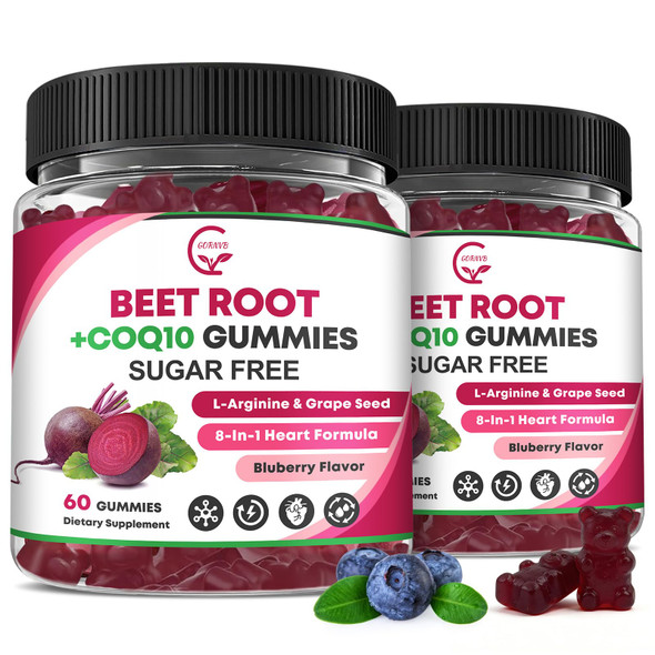 Gornvb Beet Root Gummies " Beetroot Supplement With Coq10 Nitric Oxide Booster