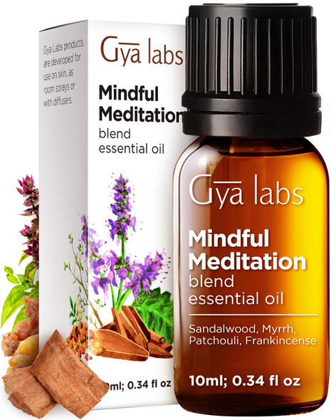 Gya Labs Mindful Meditation Essential Oil Blend 0.34 Fl Oz For Diffuser