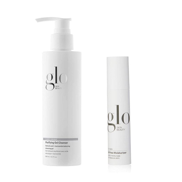 Glo Skin Beauty Purifying Gel Cleanser and Oil Moisturizer Bundle