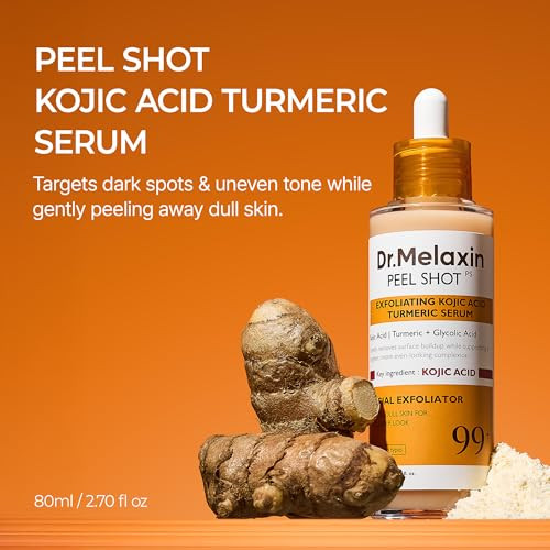 Dr.Melaxin Peel Shot Kojic Acid Turmeric Serum For Dark Spot Care Exfoliaing Dead Skin Korean Skin Care All Skin 80Ml