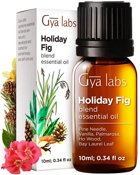Gya Labs Holiday Fig Essential Oil Blend 0.34 Fl Oz For Diffuser Hair