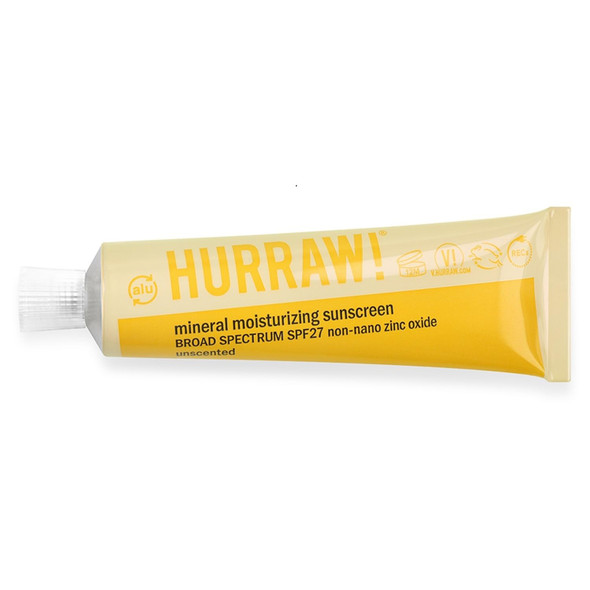 Hurraw Sunup Mineral Moisturizing Sunscreen Spf 27: 100% Natural And 57% Organic. Zinc Oxide Broad Spectrum Uva And Uvb Protection. No Chemical Spfs Light NonGreasy. Made In Usa.
