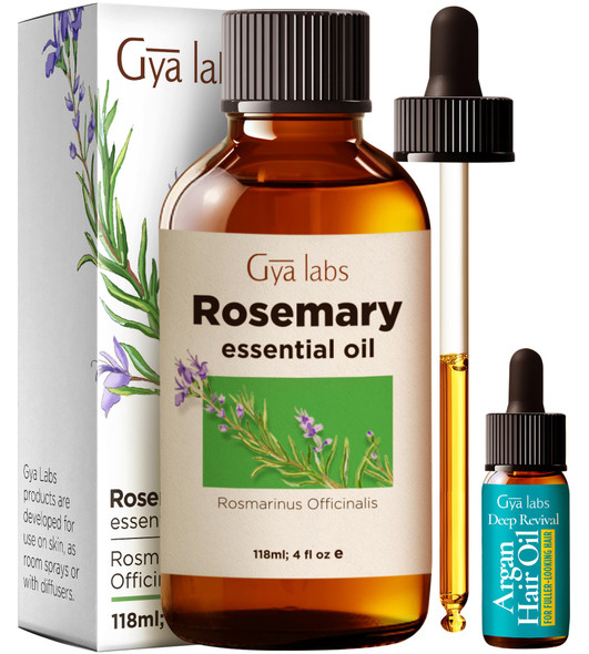 Gya Labs Rosemary Essential Oil For Hair Care Aromatherapy Diffuser And Diy 4 Fl Oz