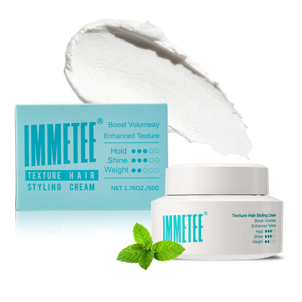 Immetee Hair Pomade For Women Medium Hold Styling Clay/Cream pink/Blue1.76Oz/50G