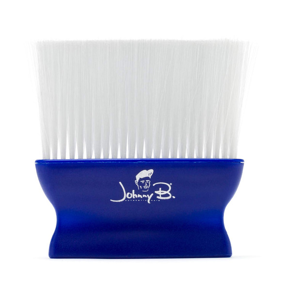 Johnny B. Professional Barber Neck Duster With Soft Long Bristles Blue