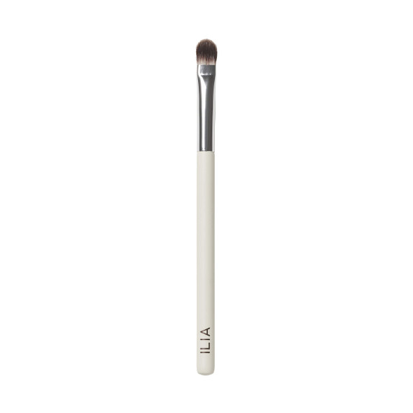 Ilia Shadow Brush Flat Tapered Head Made With Fsc Wood Aluminum + Soft Vegan Bristles Pack Press + Sweep Eyeshadow Expertly Crafted NonToxic Vegan CrueltyFree Recyclable