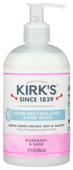 Kirk'S Liquid Hand Soap Odor Neutralizing Rosemary And Sage Non Gmo Natural Formula Of Sulfates Parabens 12 Fluid Ounce Pack Of 1