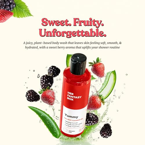 Her Fantasy Box Yummy Vegan Feminine Shower Gel 3 Pack