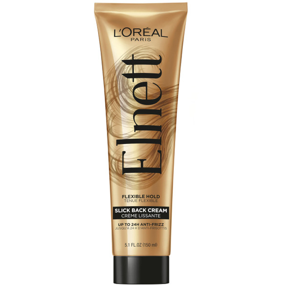 L'Oreal Paris Elnett Slick Back Styling Cream AntiFrizz Hair Cream For Flexible Hold Frizz Control Polished Shine And Slick Finish 5.1 Fl Oz
