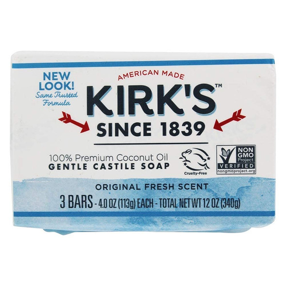 Kirk'S Original Coco Castile Soap 4 Ounces 6 Bars 2 X 3Pack