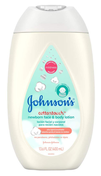 Johnsons Baby Cotton Touch Lotion Face and Body 13.6 Ounce Pack Of 3