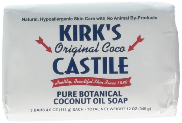 Kirk'S Natural Castile Soap Original 4 Oz Pack Of 3