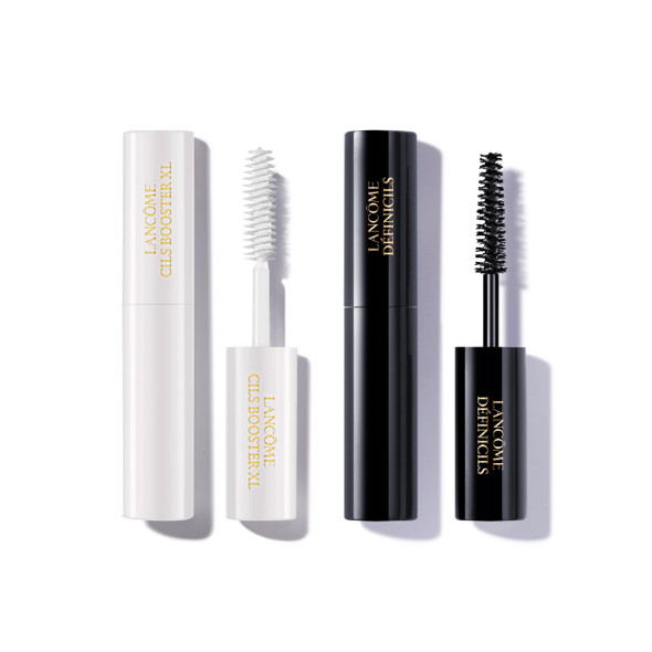 Lanc Me Lancome Cils Booster Xl Enhancing Mascara Primer and Da Finicils High Definition Black Mascara Duo Lengthening and Priming Travel Size Makeup Set For Conditioned Defined and NaturalLooking Lashes