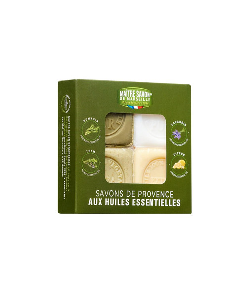 Maitre Savon De Marseille Set With 4 Provence Soaps 400G 14.1 Oz