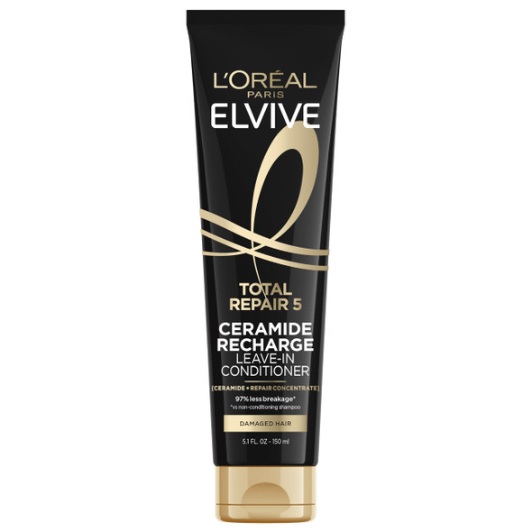 L'Oreal Paris Elvive Total Repair 5 Protein Recharge Leave In Conditioner Treatment And Heat Protectant 5.1 Ounce