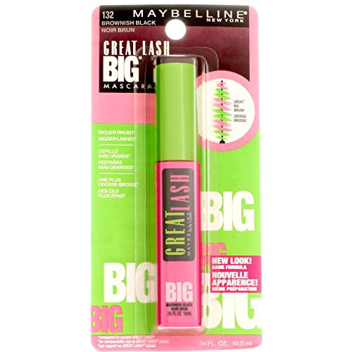 Maybelline York Great Lash Big Washable Mascara Brownish Black 132 0.34 Fluid Ounce Pack Of 3