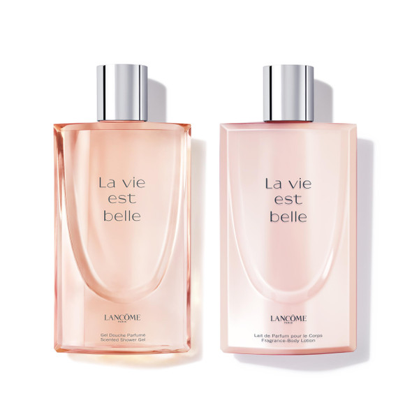 Lanc Me Lancome La Vie Est Belle Scented Body Wash and Body Lotion Duo Floral and Sweet Women'S Perfume Set Long Lasting Fragrance With Notes Of Iris Earthy Patchouli Warm Vanilla and Spun Sugar