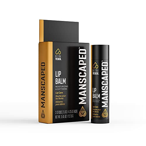 Manscapeda Moisturizing And Soothing Lip Balm Infused With Vitamin E Peppermint Oil And Eucalyptus Oil For Chapped Lips Matte Finish 3Pack