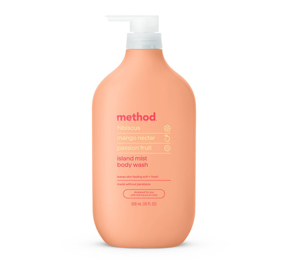 Method Body Wash Island MistLeaves Skin Feeling Soft and Moisturized Made Without Parabens Notes Of Hibiscus Mango Nectar and Passion Fruit 28 Fl Oz