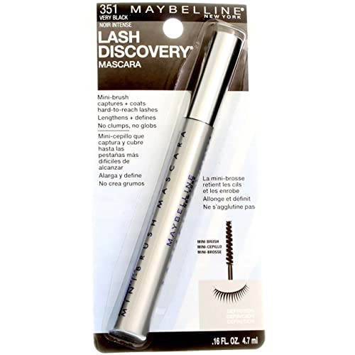 Maybelline York Lash Discovery Washable Mascara Very Black [351] 0.16 Oz Pack Of 9
