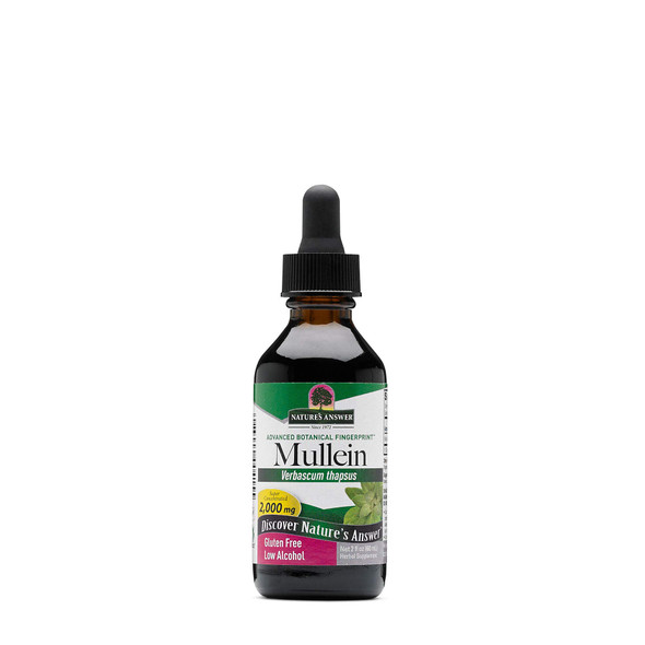 Nature'S Answer Mullein Leaf With Organic Alcohol 2000Mg Extract Supports Respiratory System Vegan NonGmo GlutenFree Kosher Single Count 2Oz