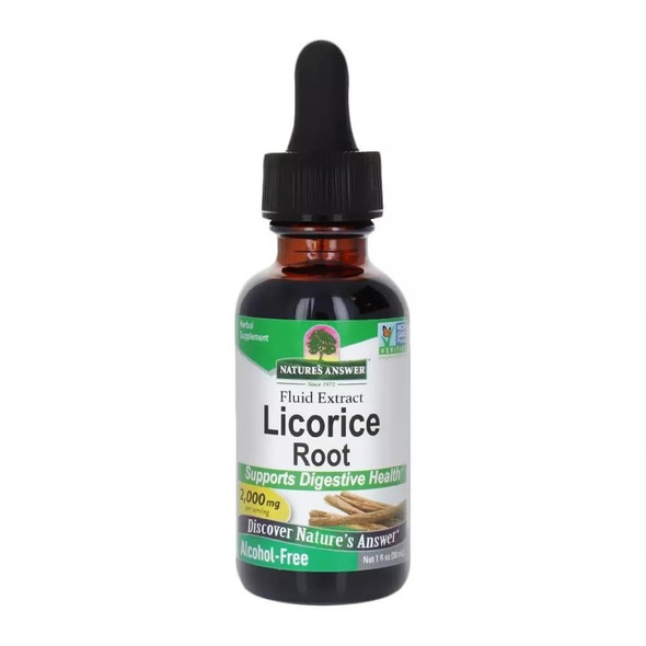 Nature'S Answer AlcoholFree Licorice Root 2000Mg Extract Digestion Support Natural Immune Booster Promotes Lung Function GlutenFree NonGmo Vegan Single Count 1Oz