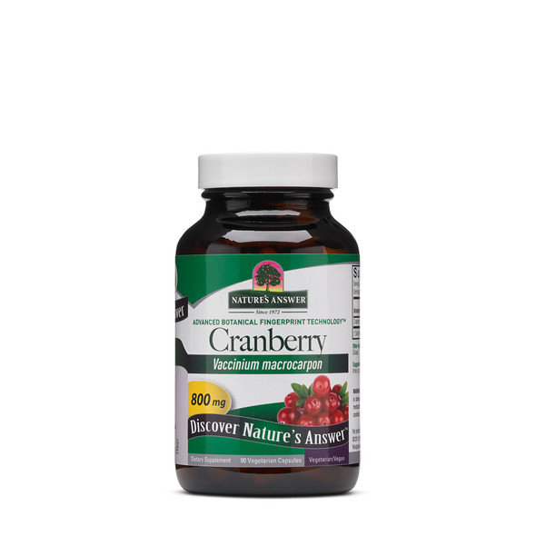 Nature'S Answer Cranberry Fruit Dietary Supplement Supports Urinary Tract And Immune Systems Vegetarian Kosher and Vegan 90 Capsules Single Count