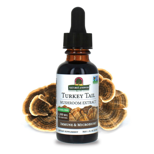 Nature'S Answer Turkey Tail Mushroom Extract Alcohol 1 Fl Oz 30 Ml