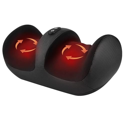 Nekteck Foot Massager With Heat and Foot Roller Shiatsu Calf Leg Massager For Circulation And Neuropathy Pain Relief For Feet Care Home Office Gadgets Relaxing Massage Tools Gifts For Women Men Mom Dad