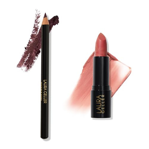 Laura Geller York Marble Eyes Multidimensional Eyeliner Pencil Mystery Mauve + Italian Marble Sheer Hydrating Sheer Lipstick Dolce
