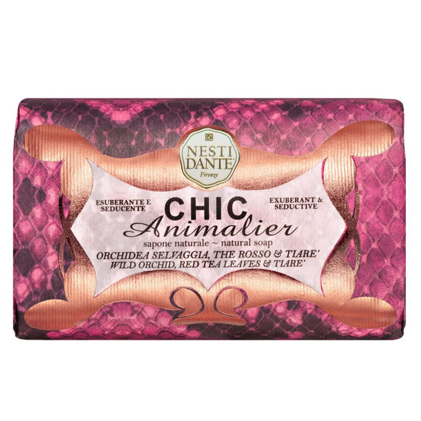 Nesti Dante Nesti Dante Chic Animalier Natural Soap Wild Orchid Red Tea Leaves And Tiare 8.8Oz 8.8 Ounce