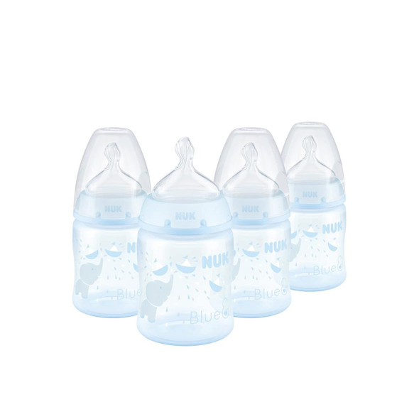 Nuk Smooth Flow Anti Colic Baby Bottle 5 Oz 4 Pack Blue Elephant