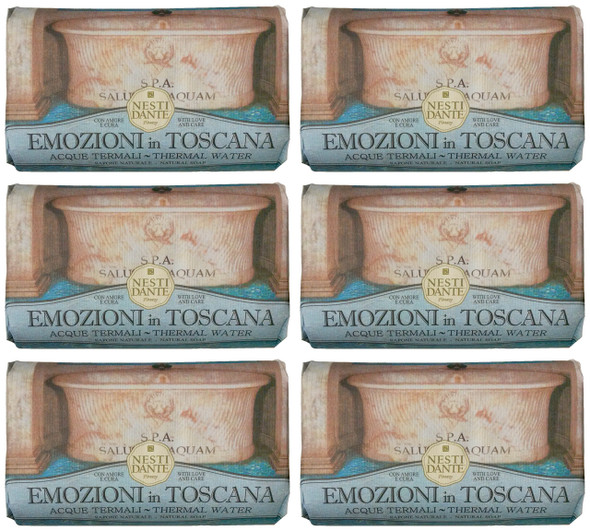 Nesti Dante Saponeria Nesti Firenze: "Acque Termali Perfumed Natural Soap Emozioni In Toscana Line 8.8 Ounces 250G Packages Pack Of 6 [ Italian Import ]