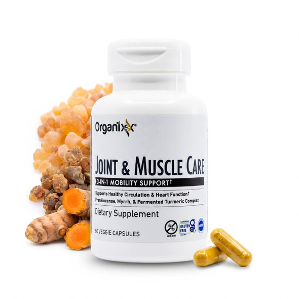 Organixx Joint and Muscle Care Turmeric Frankincense Myrrh 60 Caps