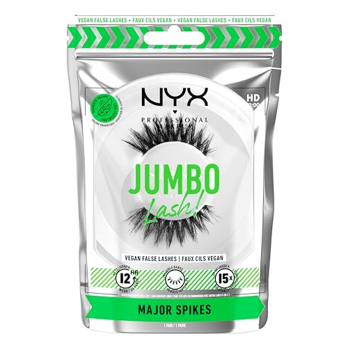 Nyx Professional Makeup Jumbo Lash Vegan False Eyelashes Up To 12Hr Wear Reusable Fake Lashes Major Spikes