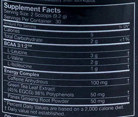 MP Essentials Amino Energy, 6 Grams of BCAA Powder, with Caffeine and Green Tea, BCAA Energy for Pre Workout or Anytime Energy, MusclePharm, Watermelon, 30 Servings