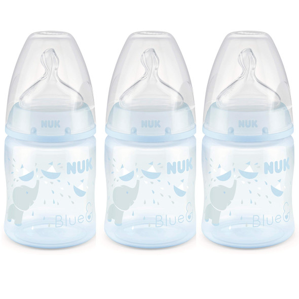 Nuk Smooth Flow AntiColic BottleBlue Elephant 5 Oz 3 Pack