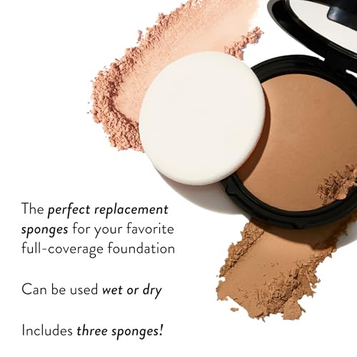 Laura Geller York Laura Geller Double Take Baked Full Coverage Foundation Sponges Set Of 3 Versatile Makeup Sponges For Foundation Use Wet Or Dry Buildable Coverage