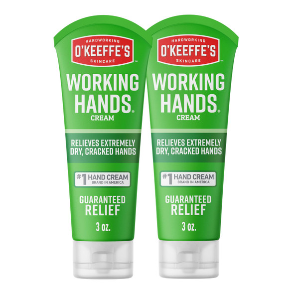 O'Keeffe'S Working Hands Hand Cream For Extreme Dryness Tube 2 Pack Repairing Skincare For Cracked Dry Hands 3 Oz