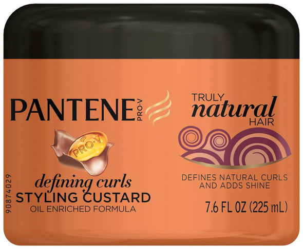Pantene ProV Truly Natural Hair Defining Curls Styling Custard 7.6 Fl Oz Packaging May Vary