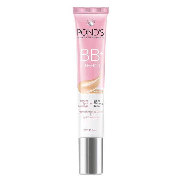 Pond'S Bb+ Cream Natural Shade Light Coverage With Spf 30 Pa++ 18 G 0.63 Oz