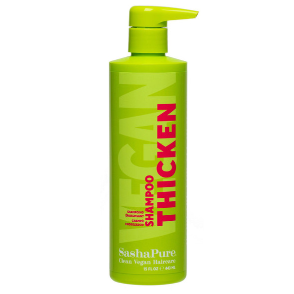 Sashapure Thicken Shampoo With Sacha Inchi Oil Adds Volume And Fullness To Fine Or Thinning Hair Gently Cleanses Without Stripping Sulfate And Paraben 15Oz