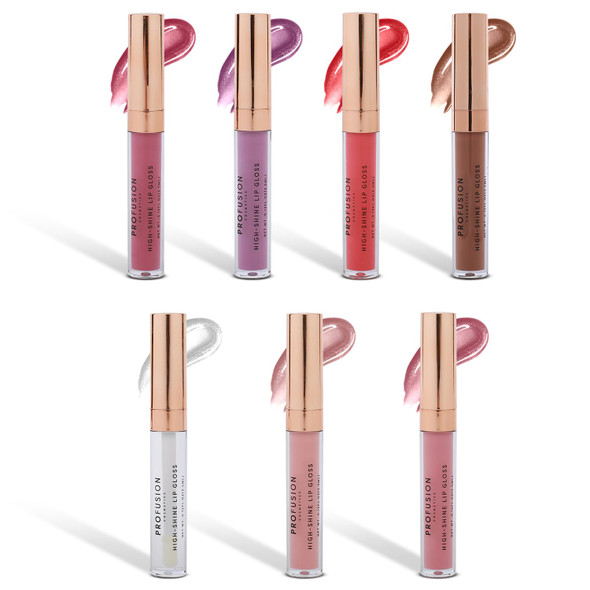 Profusion Cosmetics Frosted Snow Sparkle Frosted Lip Gloss Set High Shine Finish For Holiday Parties Vegan And Cruelty With Magical Glow And Delightful Experience