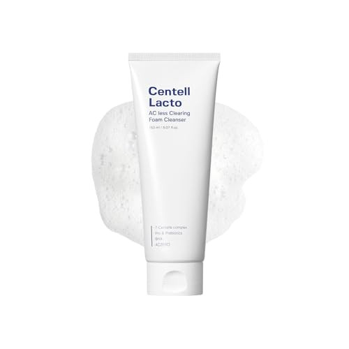 Sungboon Editor Centell Lacto Ac Less Clearing Foam Cleanser Acne Face Wash For Oily Skin Exfoliating Acne Treatmemt With Probiotics and Bha Deep Pore Cleanser Korean Skin Care