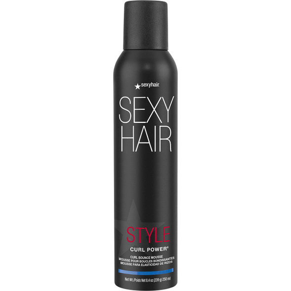 Sexyhair Style Curl Power Curl Bounce Mousse Light Control Tames Unruly Curls Adds Definition And Controls Frizz 8.5 Oz
