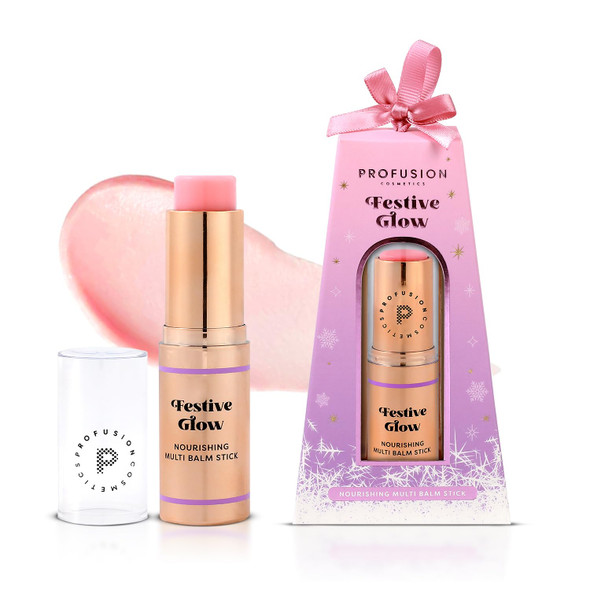 Profusion Cosmetics Frosted Snow Sparkle Nourishing Multi Balm Stick " Hydrating Shimmer Stick Infused With Vitamin E and Shea Butter MultiPurpose Balm For All Skin Types