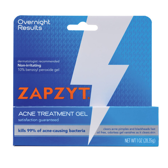 Zapzyt Maximum Strength 10% Benzoyl Peroxide Acne Treatment Gel 1 Oz. Pack Of 12