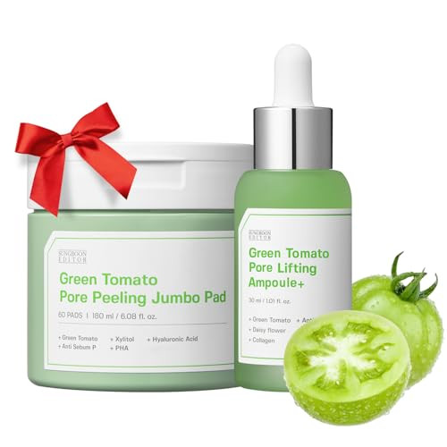 Sungboon Editor Firming Duo: Green Tomato Pore Peeling Jumbo Pad and Lifting Ampoule