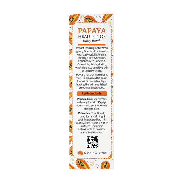 P'ure Papayacare Baby Papaya Head to Toe Wash 150ml